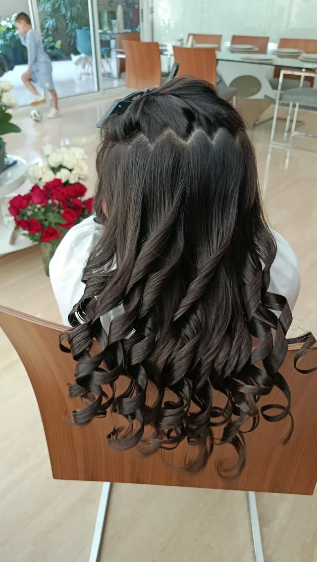Realizando ondas con rizadora