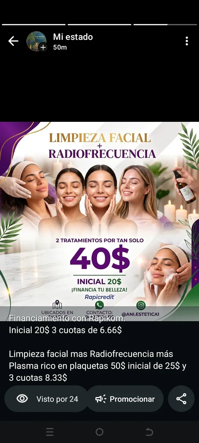 Limpieza facial+ Radiofrecuencia